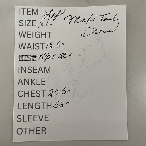 Loft Outlet Knit Tank Maxi Dress Women’s Size XL Multi Textured Stripe Lined - Picture 10 of 10